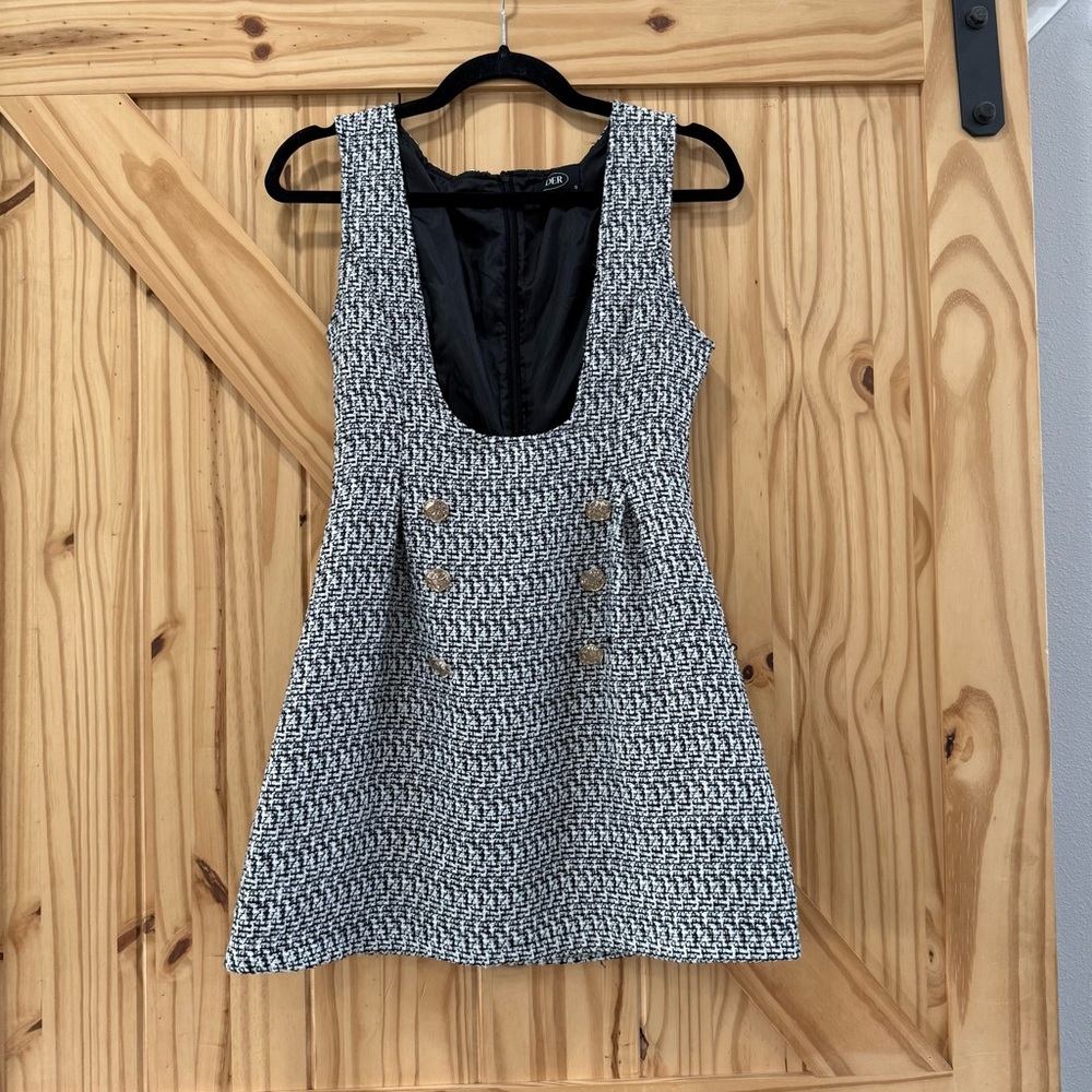 Wool-blend Lady Tweed Mini Dress Small
